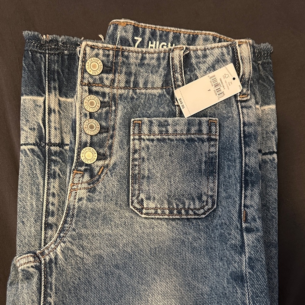 GAP kids girls Distressed high rise ankle jeans